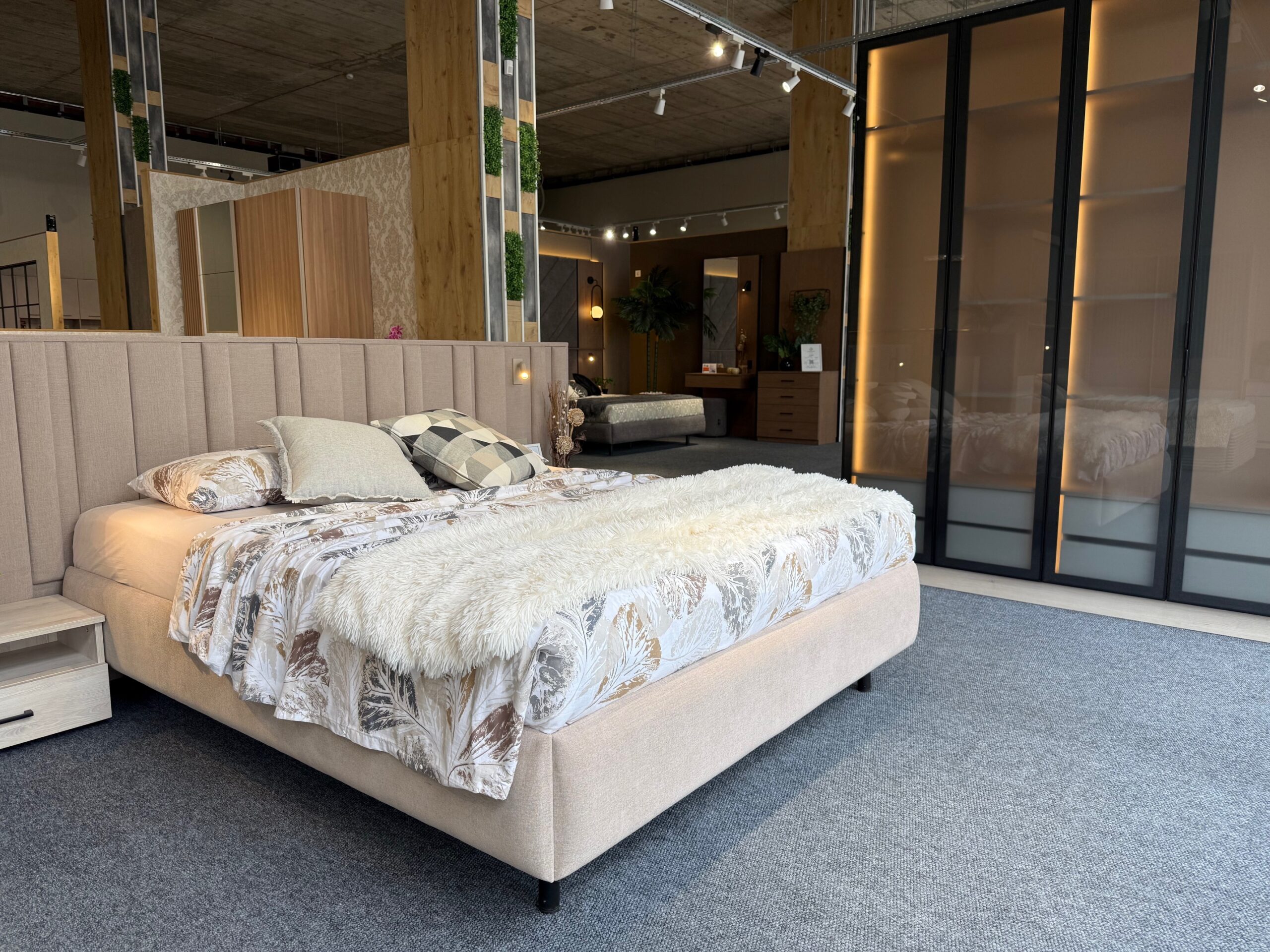 Спален комплект „Денлофт" мостра за м/к 160/200, г-б дълж 180 см